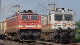 50 HIGH SPEED TRAIN CROSSINGS | Indian Railways | Train Videos | Vande Bharat , Humsafar |