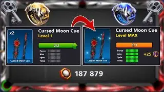 Cursed Moon Cue Level Max 😍 Crimson Moon Rings Graveyard & Mausoleum & Crypt Pro 8 ball pool