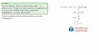 Problem Solution:  Vector Spaces