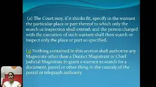 Search warrant, Chapter 7 CrPC section 91 to 98