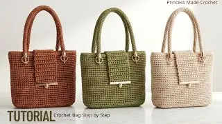 Spacious, stylish, and very easy crochet bag | Step-by-step