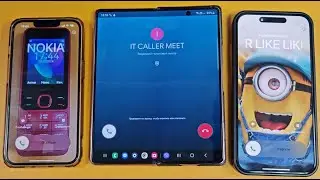 TWO APPLE IPHONE VS GOOGLE MEET VS FACETIME INCOMING CALL IPHONE 14 + IPHONE 16 PRO MAX VS SAMSUNG