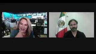 Eileen Cardet de Univision 23 entrevista al artista mexicano José Luis Ramírez