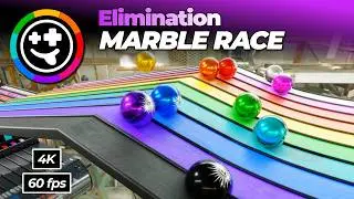 *SPEEEED* Marble Elimination Race | 4 #marbles #marblerace #asmr #physics #3danimation #simulation