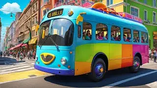 Wheels on the Bus | Nursery Rhymes for Kids | Fun & Interactive Song