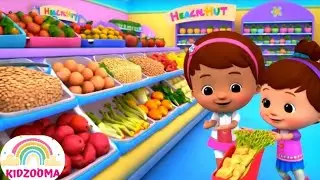 🍎 Healthy snacks hunt🍌🥕kids nursery rhymes #kidzooma healthy snacks hunt✨