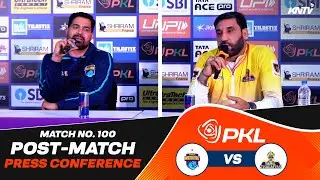 PKL 12 M 100 | Bengal Warriorz vs Tamil Thalaivas | Press Conference ft. Arjun & Vishwas