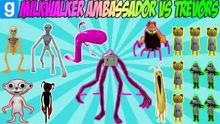 MILKWALKER AMBASSADOR VS NEW TREVOR HENDERSON CREATURES! -Garry's Mod Sandbox