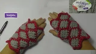 Tunesisch Häkeln - Armstulpen Woolly Rauten - Veronika Hug