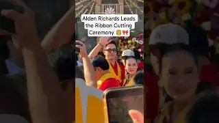 Alden Richards leads the ribbon cutting ceremony, officially opening his McDonalds branch 🎀🍔 #shorts