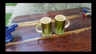 como fazer copos de bambu, criando coisas com bambu.