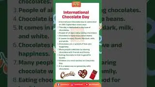International Chocolate Day 🍫 | Sweet Celebration of Love & Happiness | Gyani Teacher | #chocolate