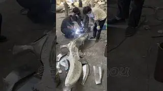 Stainless steel mirror sculpture ornament #artwork #Art installation# Modern Art# Sculpture Factory
