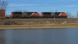 Canadian National  -  Eastbound Stack/Rack Train  3/1/24