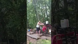 sawing pignut hickory on HUDSON HFE 21 Homesteader