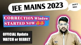 Jee mains official update &diams;️ | Correction window started for 1st attempt application #jee_mains #Jee