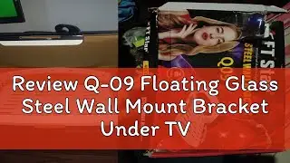 Review Q-09 Floating Glass Steel Wall Mount Bracket Under TV Stand For Box DVR DVD