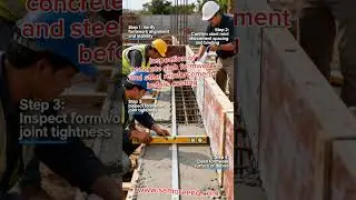 Inspection of concrete slab formwork and steel reinforcement before casting