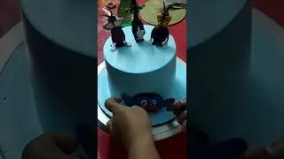 Oggy and cockroaches cartoon theme cake decorating ideas #shorts #ytshorts #cake #cakedecorating