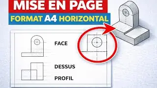 Mise en page en dessin technique, format A4 horizontal, dessinTec Gil, 