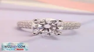 3.0ct F Color Round Excellent Cut CVD Lab Grown Diamond Engagement Ring
