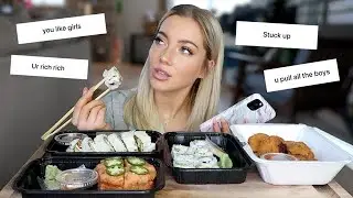 SUSHI MUKBANG + Reading Peoples Assumptions About Me!