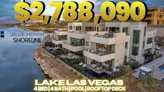 Экскурсия по демонстрационному дому Blue Heron Shoreline на берегу озера Лас-Вегас. Новые роскошн...