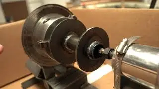Homemade Metal Grinder Lathe To Finish Custom Minibike Hubs