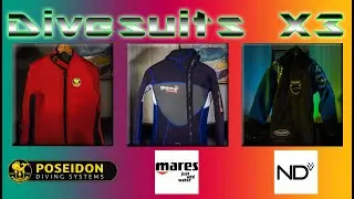 Diving suits X3 #mares #poseidon #northerndiver #wetsuit #semidry #drysuit