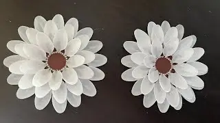 DIY Plastic Spoon Flowers!! Beautiful and EaSy home decoration idea!!