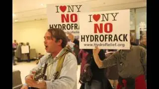 Anti-Fracking Protest at the State of the State in Albany, NY