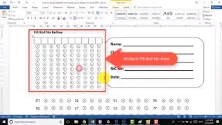How to design | Create Multiple Choice Test Answer Sheet in ms word 2016