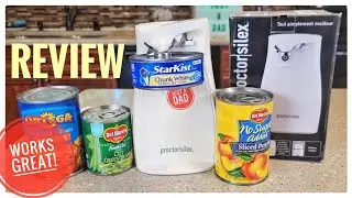 Review Proctor Silex Electric Can Opener   How To Open a Can of Tuna