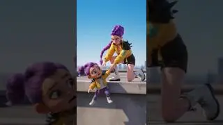 Rumi vs Na&rsquo;vi Warrior | Little Girl&rsquo;s Rooftop Rescue #rumi #kpop #edit