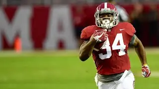 Damian Harris 75 Yard TD Run On The First Play 2017 Alabama vs Arkansas (4K60fps)