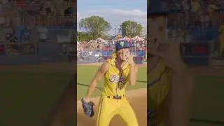 Taylor Swift &ldquo;August&rdquo; Pitcher Entrance | Savannah Bananas #shorts #taylorswift #sing #lipsync