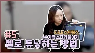 [5분레슨] #05 - 첼로 튜닝하는 방법 & 손가락 스티커 붙이기 l 3.6.5 Strings