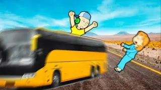 Caillou Throws Rosie out the Bus on  Field Trip/GROUNDED