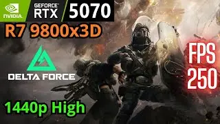Delta Force RTX 5070, Ryzen 7 9800x3D, 1440p High, DLSS Quality