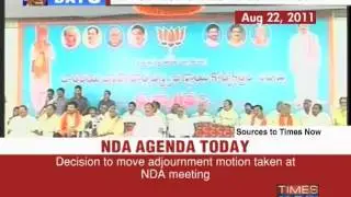 NDA to move adjournment motion