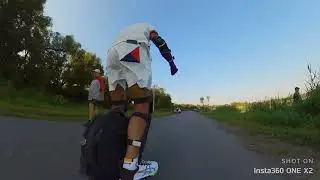 Моноколесо KingSong KS18L на высокой скорости.KingSong KS18L monowheel at high speed.