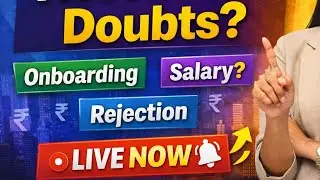 🔴Live Q&A &ndash; Onboarding, Salary, Rejection & Hiring Doubts (Unplanned), Join Fast
