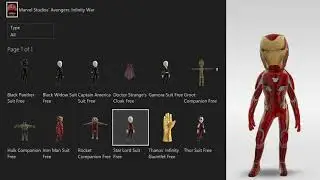 Marvel's Avengers Infinity War Avatar Marketplace Items