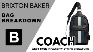 Coach West Pack In Varsity Stripe Signature Canvas