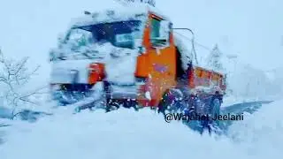 Snow clearance of Kapran Verinag road by Mechanical Department Kashmir... . . #Kashmir