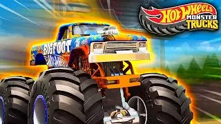 The Hot Wheels Monster Trucks Take on the Mega Loop Challenge!