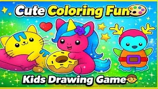 Cute Coloring Fun 🎨 | Kids Drawing Game 🧒✨