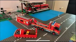 lego moc/mod fire dept roll off container truck from the set 60214!