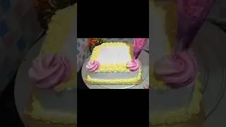 Square cake decorations | Simple cake decorating ideas #cakes #shorts #youtubeshorts