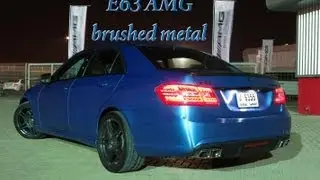 E63 AMG - brushed metal blue - loud revs & details